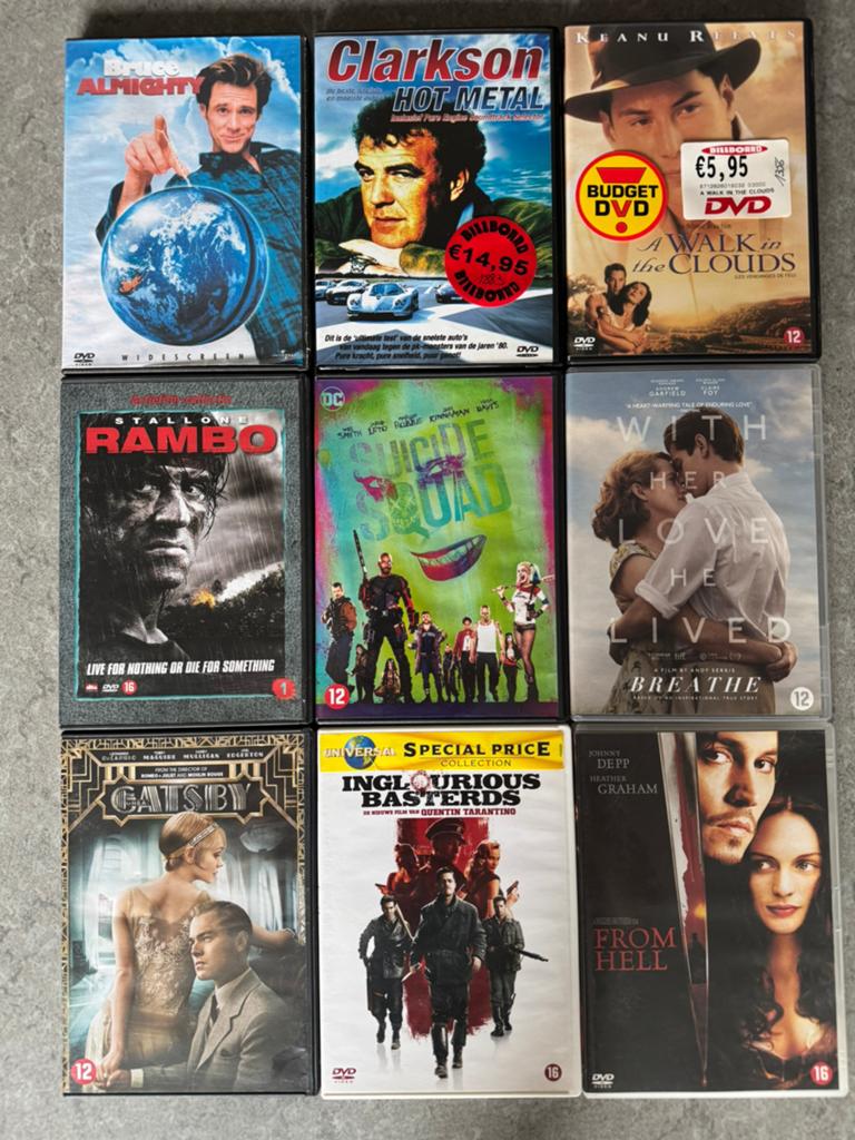 90 DVD’s ( ook per stuk te koop ), Enlèvement ou Envoi, Comme neuf