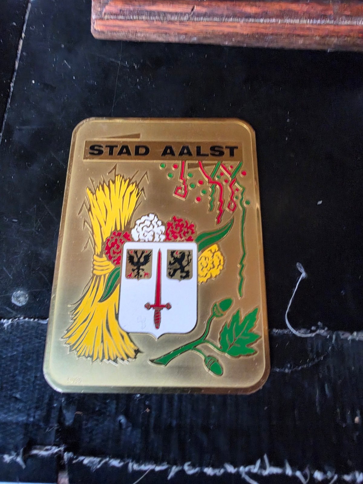 koperen plaat van stad aalst, Ophalen of Verzenden