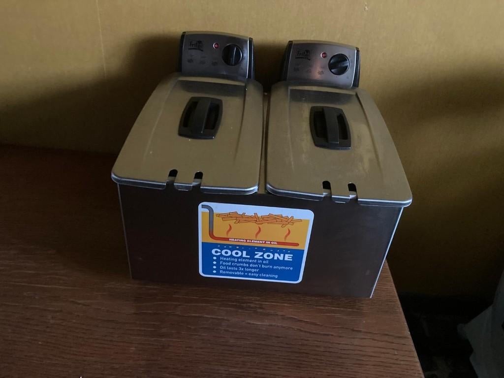Friteuse Fritel duo, Elektronische apparatuur, Frituurpannen, 2 tot 3 liter, Ophalen, Gebruikt, Duo-friteuse