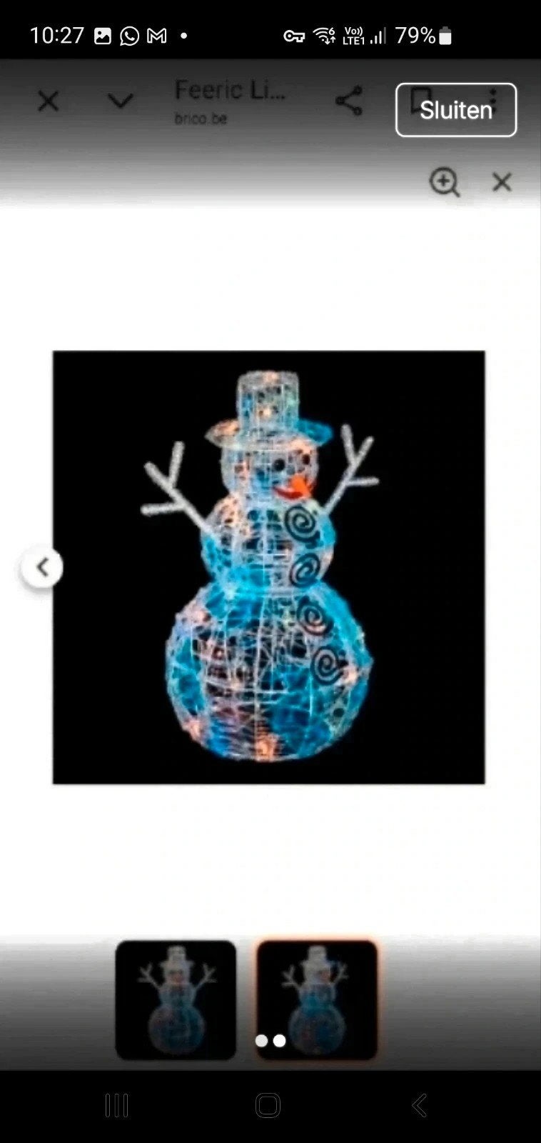 nouveau grand bonhomme de neige coloré avec lumières, Divers, Enlèvement ou Envoi, Neuf