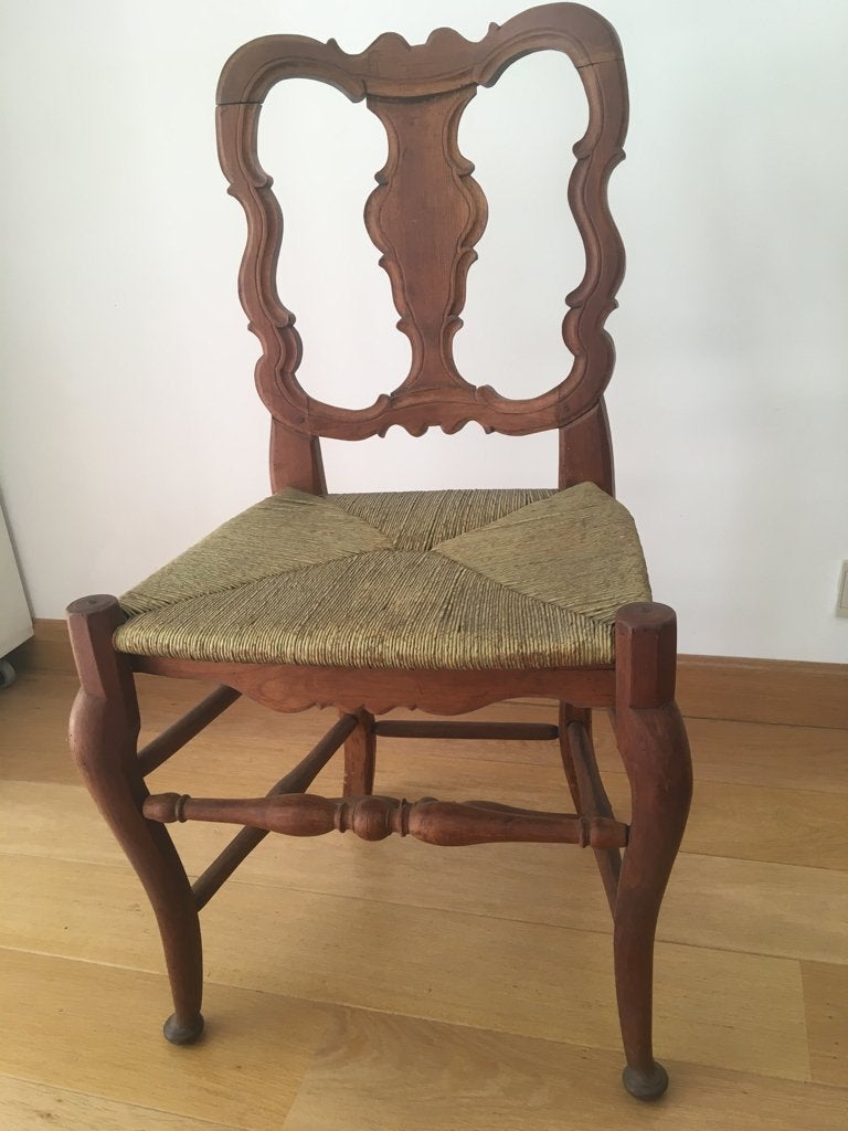 8 chaises en merisier XVIIIS, style Régence., Antiquités & Art, Enlèvement