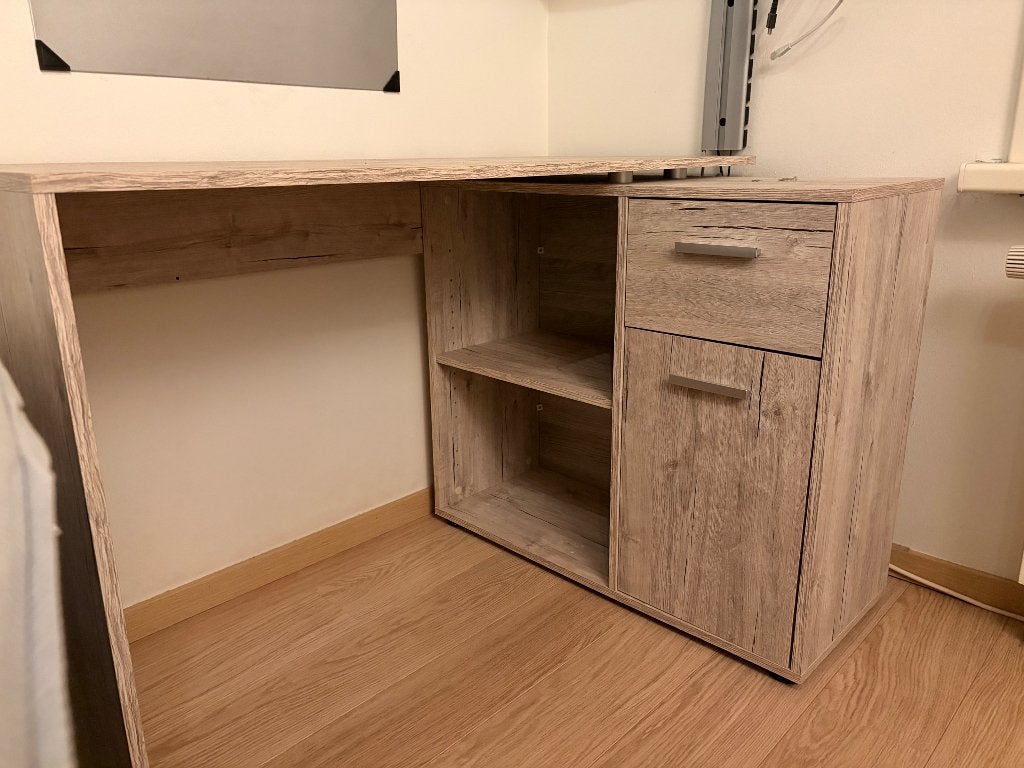 Klein hoekbureau, Huis en Inrichting, Ophalen, Gebruikt, Spaanplaat of MDF, Hoekbureau