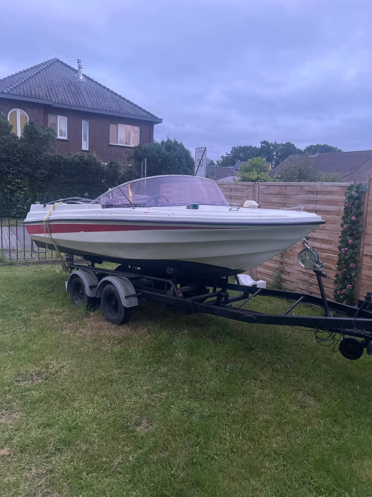 BEEKMAN FORCE 50,3PK MET TRAILER, Watersport en Boten, Speedboten, Ophalen, Zo goed als nieuw, Beekman