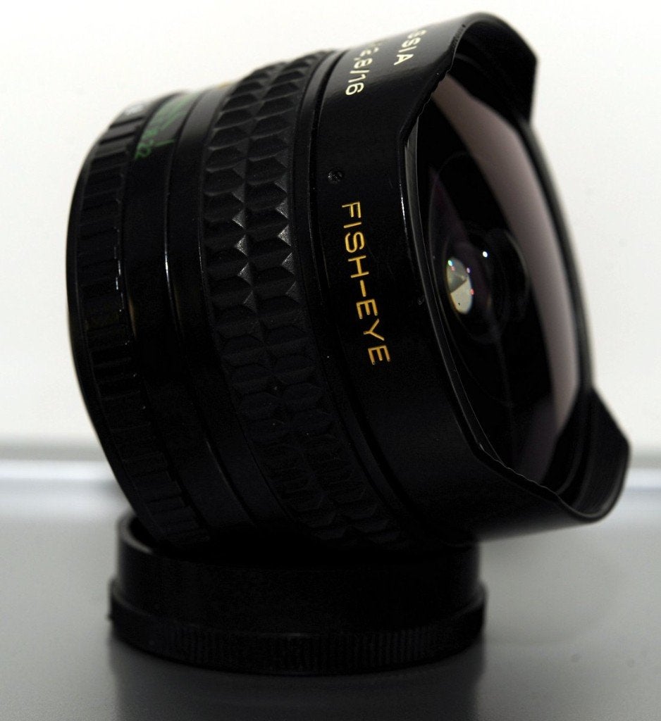 Zenitar 2.8 16mm fish eye, Fisheye-lens, Ophalen of Verzenden, Zo goed als nieuw, Beschermhoes/tas