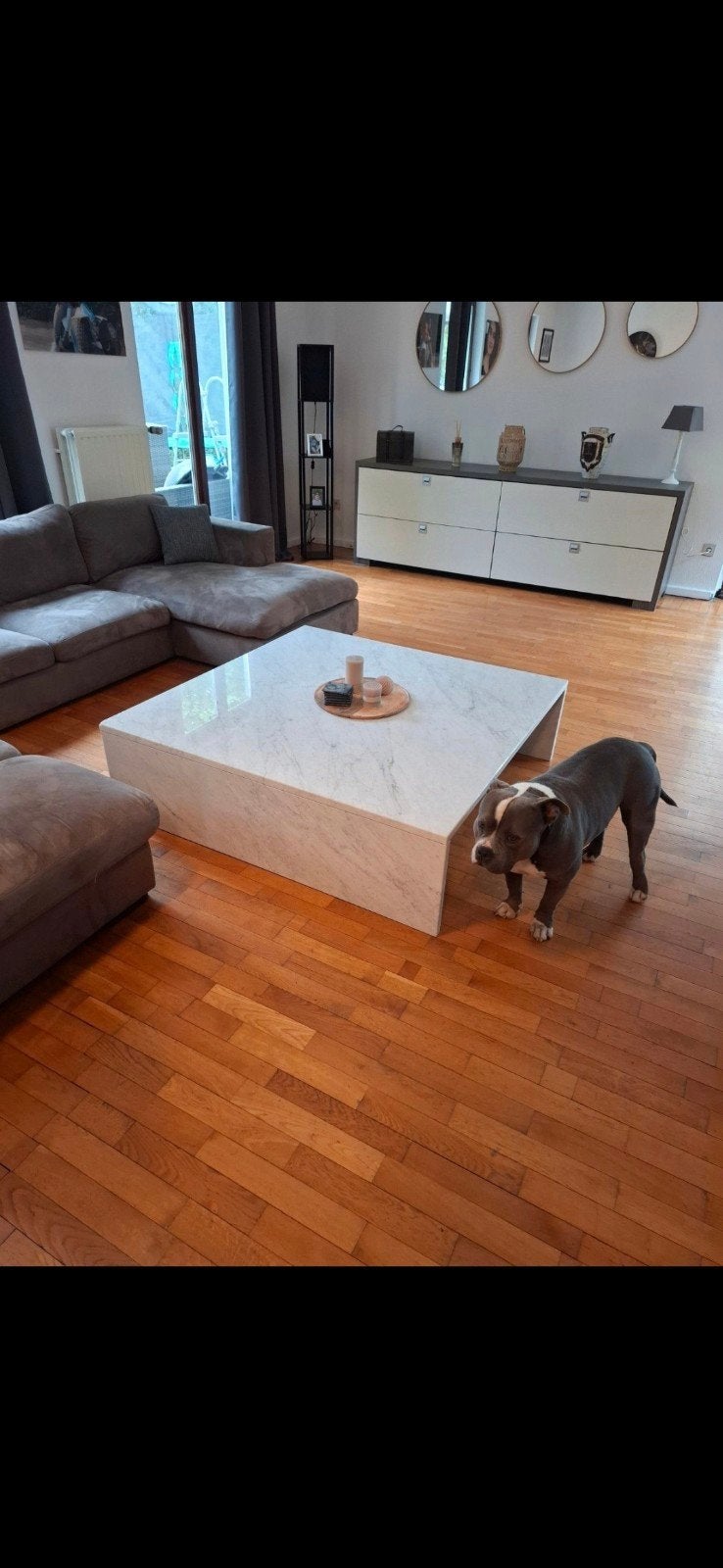 Echte marmeren salontafel – groot en zwaar model, Huis en Inrichting, Ophalen