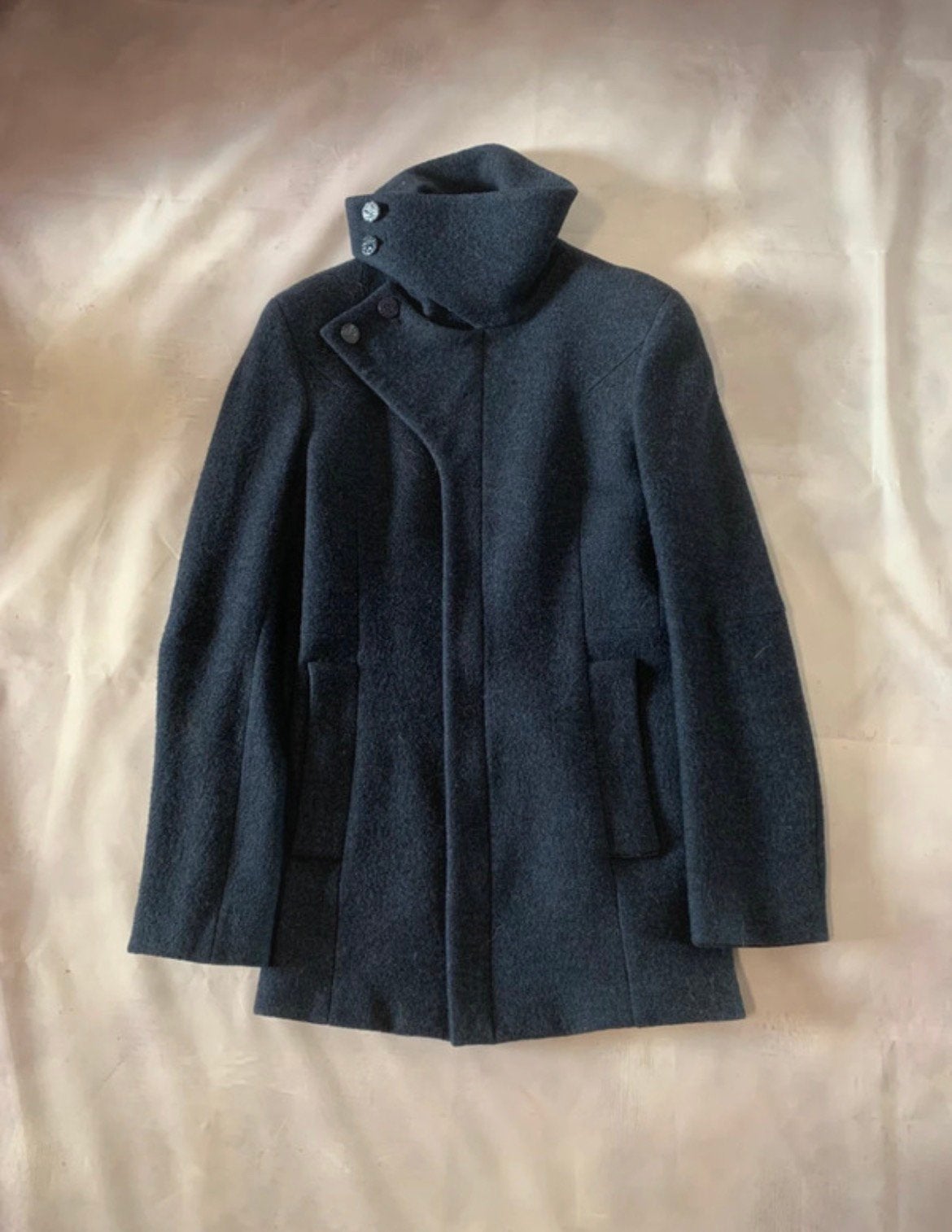 Raf Simons AW 08/09 vintage wollen jas, Kleding | Dames, Jassen | Zomer, Ophalen of Verzenden, Zo goed als nieuw, Maat 38/40 (M)