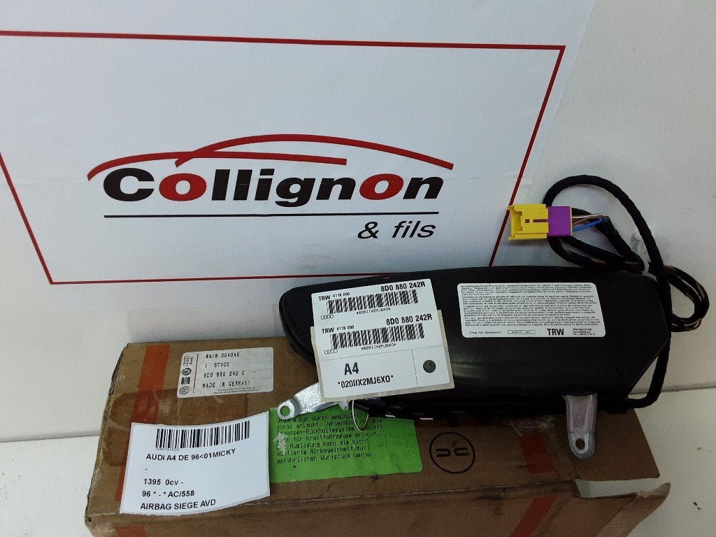 AIRBAG SIÈGE AVANT DROIT Audi A4 (B5) (8D880242R), Mevr. I. Hauben, Audi, Utilisé, Rue de l'Espoir 34 34
4030  GRIVEGNÉE, BE