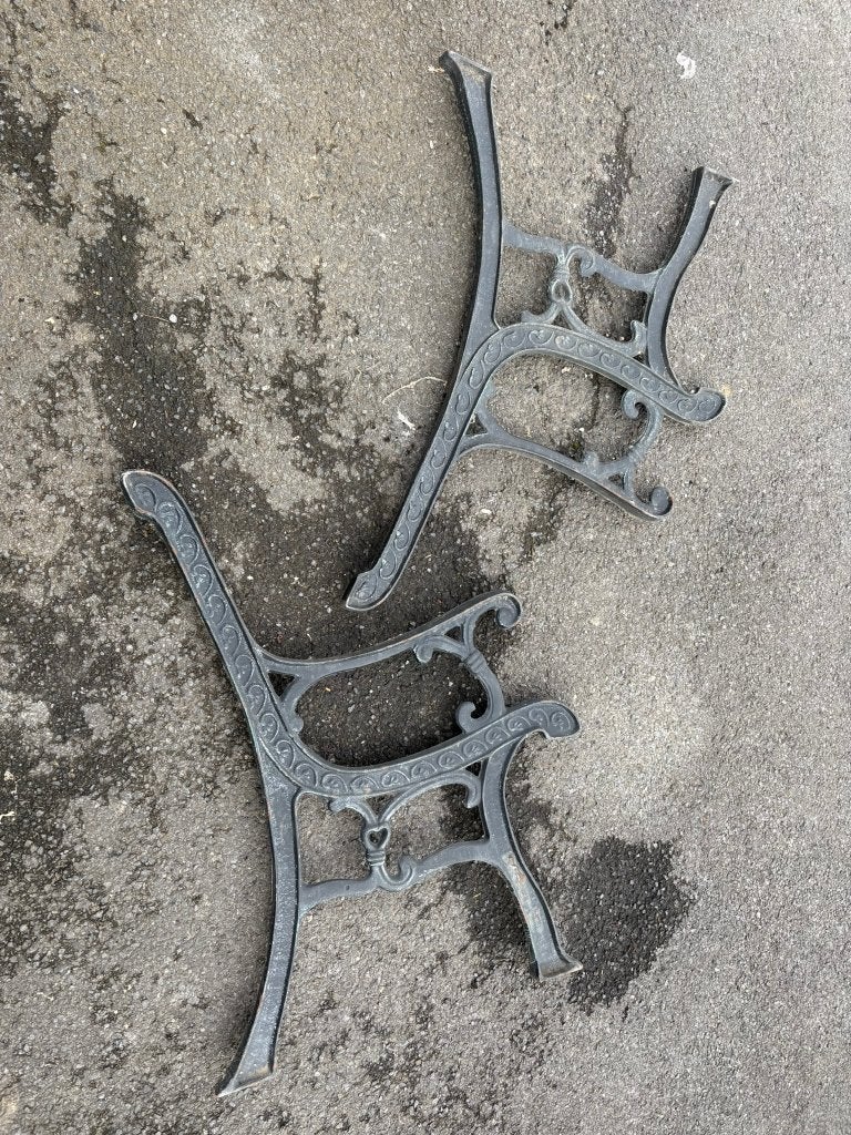 gietijzeren zijkant bankstel, Tuin en Terras, Ophalen, Gebruikt, Overige materialen