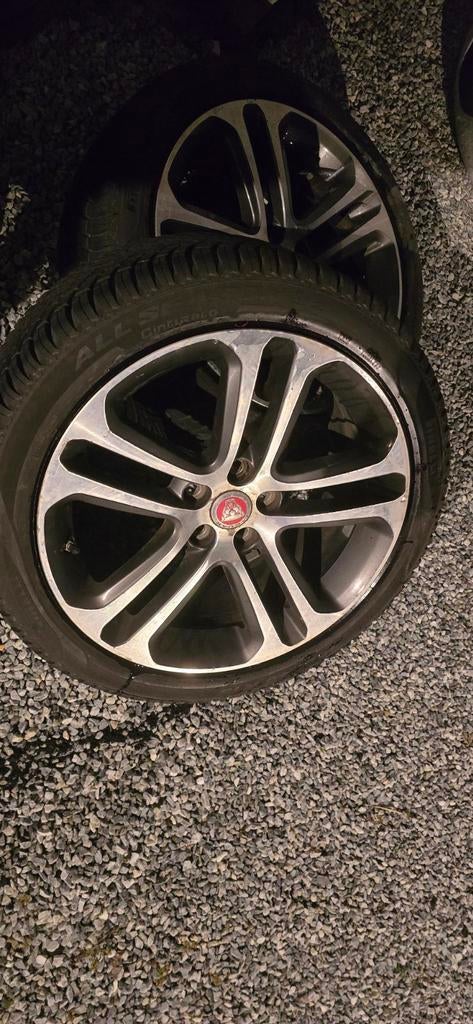 2 jantes Jaguar équipées de nouveaux pneus Pirelli, Enlèvement, Pneu(s)