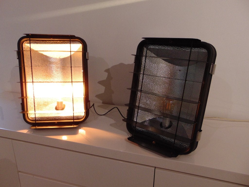 2 vintage industriele lamp armaturen, Ophalen, Huis en Inrichting