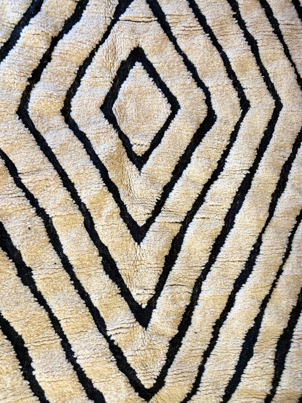 Tapis authentiek en laine de mouton, beni ouaran, atlas, Enlèvement, Comme neuf, Noir