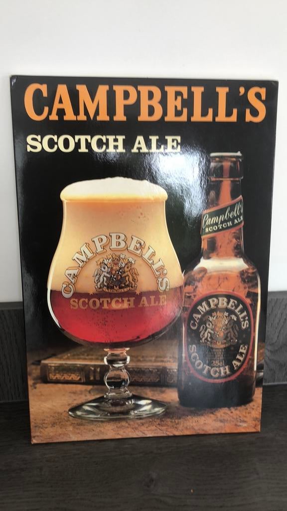 Reclamebord Campbell’s Scotch Ale, Verzamelen, Biermerken, Ophalen, Zo goed als nieuw