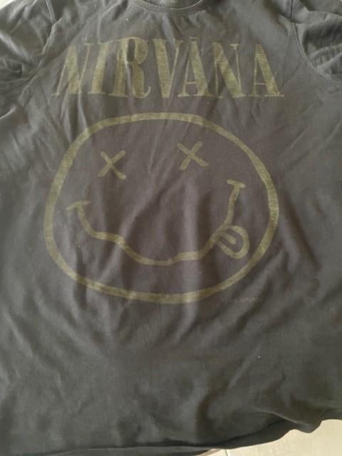 T Shirt : Nirvana, Maat 52/54 (L), Zwart, Nirvana, Ophalen of Verzenden