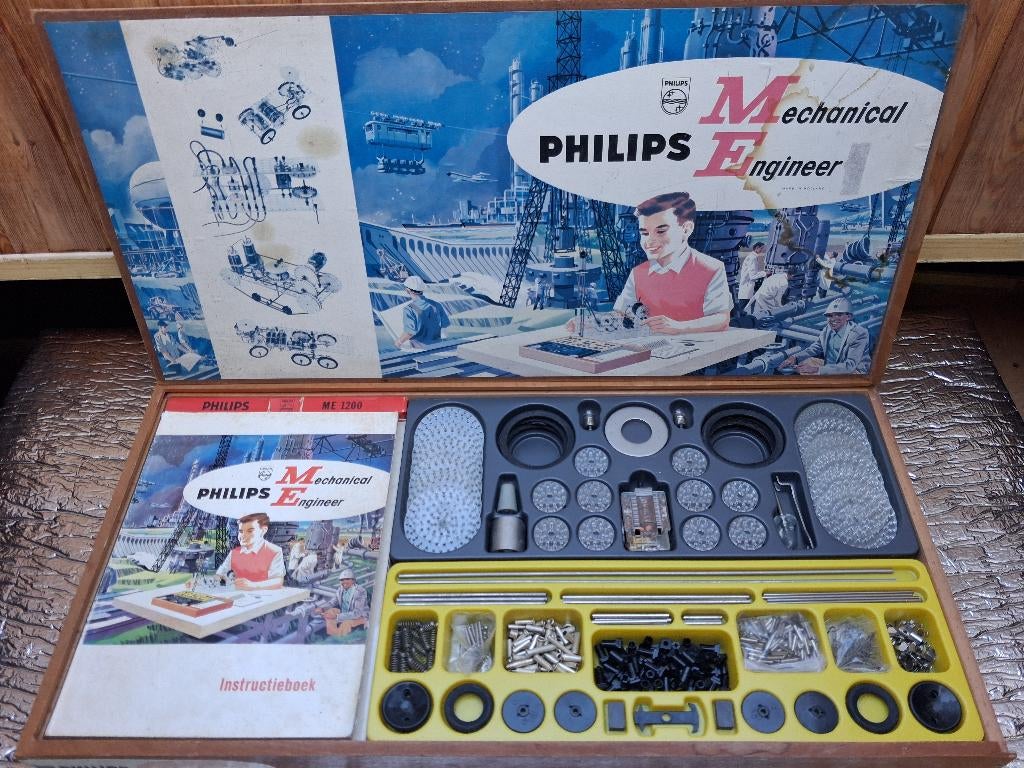 Bouwdoos Philips Mechanical Engineer ME1200 - pure nostalgie, Ophalen of Verzenden