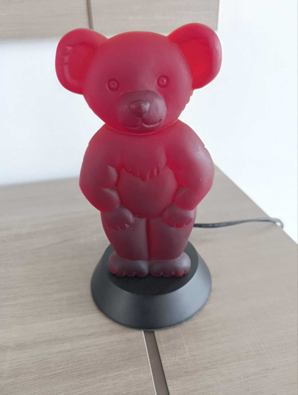Lampe vintage pour enfant, en forme d'ourson, Maison & Meubles, Rouge, Plastique, Utilisé, E14 (petit)