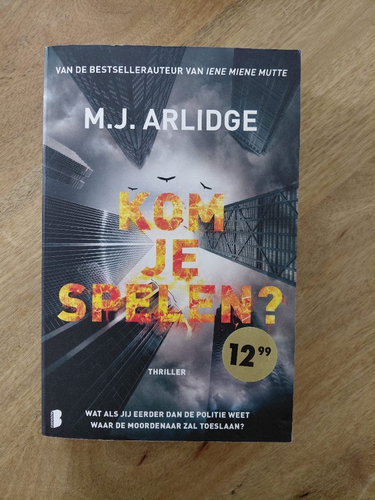 Thriller MJ Arlidge - Kom je spelen?, Ophalen of Verzenden, Zo goed als nieuw, Mj arlidge