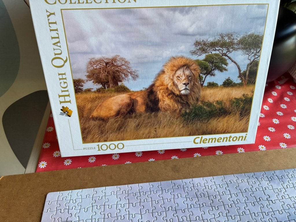 puzzel leeuw Clementoni 1000 stukjes, Ophalen of Verzenden, 500 t/m 1500 stukjes, Zo goed als nieuw, Legpuzzel