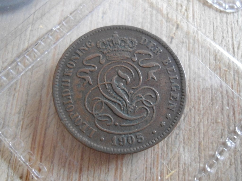 2 Cent 1905 VL. Leopold II., Enlèvement, Monnaie en vrac