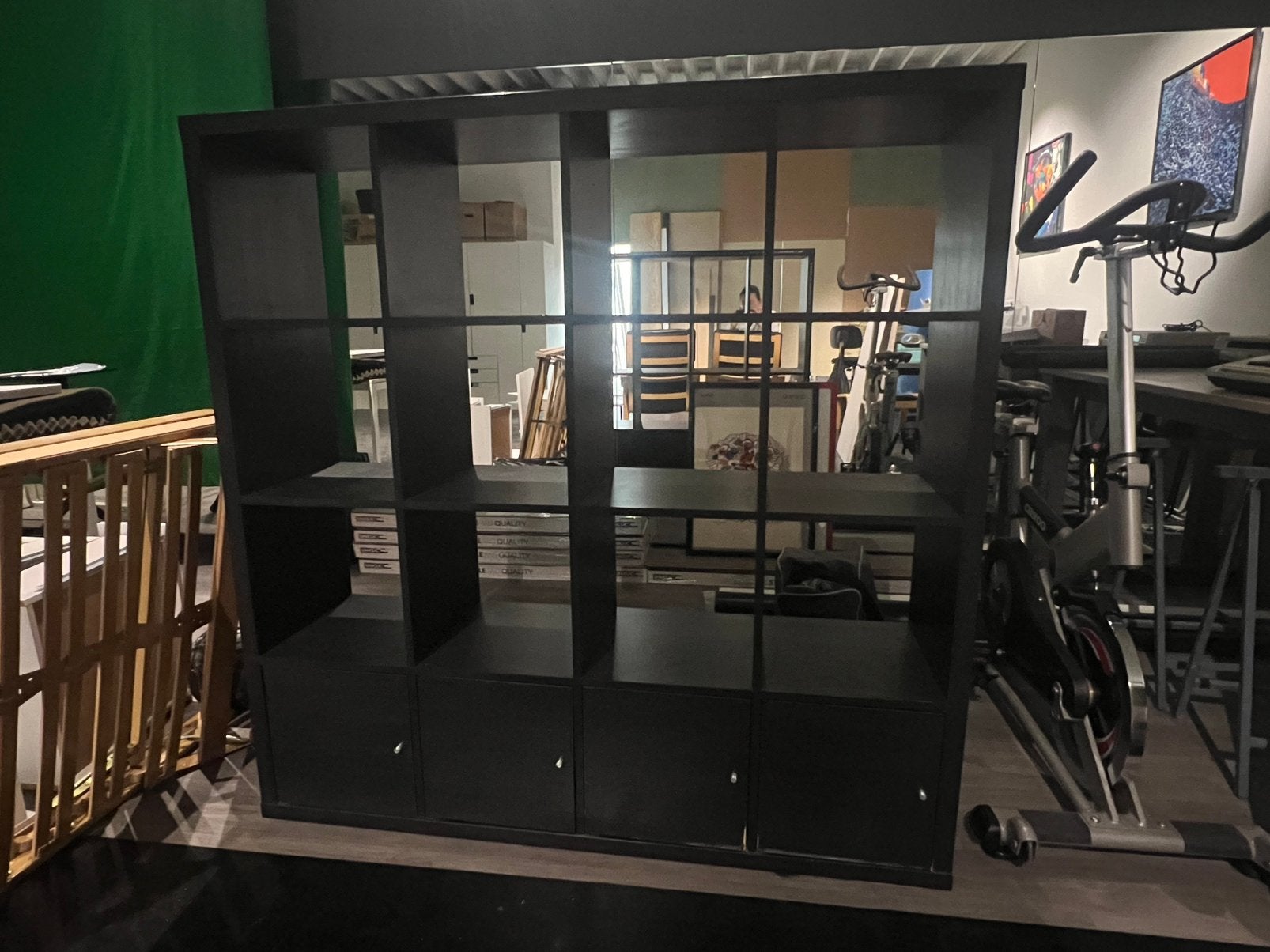 IKEA Kallax 4x4 zwart, Enlèvement, Utilisé