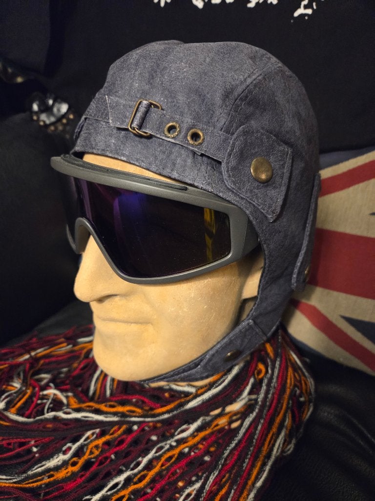 Casquette de pilote cuir Oldtimer Roadster KitCar Motorcycle, Collections, Enlèvement ou Envoi, Autres, Autres types
