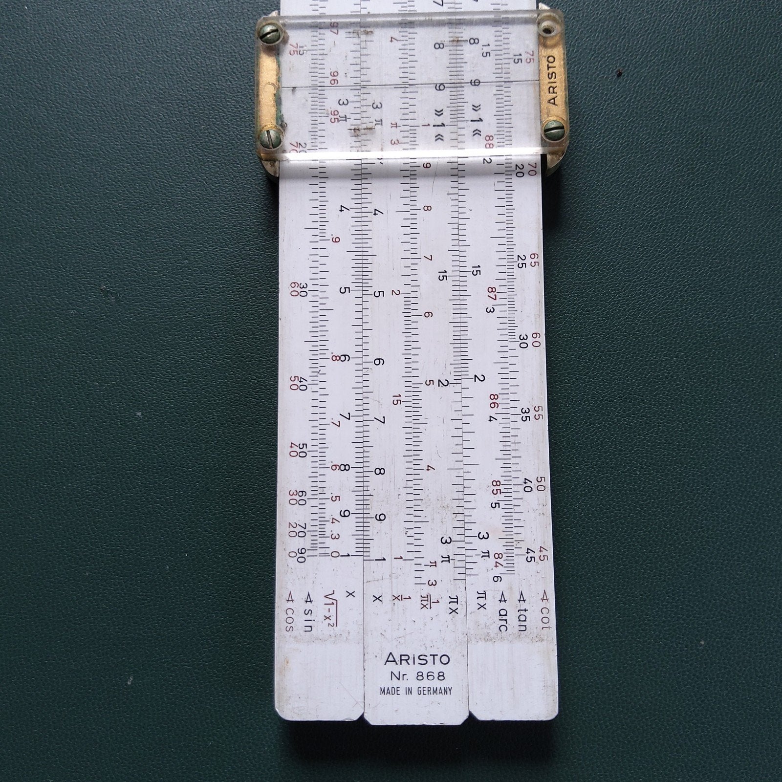 Rekenliniaal: vintage zakmodel 1964 : Aristo-Studio nr. 868, Antiek en Kunst, Antiek | Gereedschap en Instrumenten, Ophalen of Verzenden