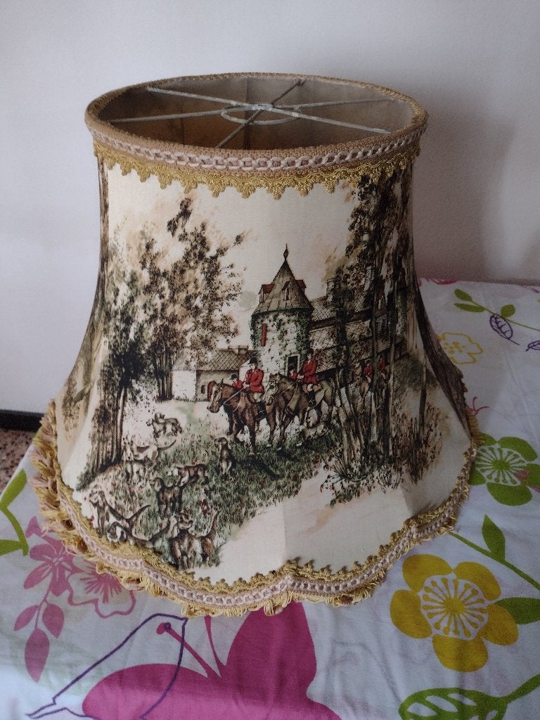 Grand abat-jour  anglais, Maison & Meubles, Lampes | Abat-jour, Enlèvement, Comme neuf, Beige, Rond