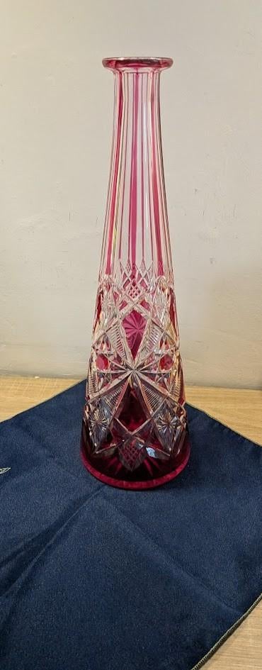 Baccarat kristallen karaf „Lagny” patroon - Rubis, Antiek en Kunst, Ophalen of Verzenden