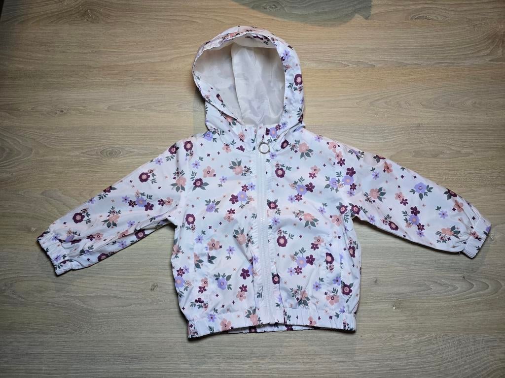 Waterdichte jas met bloemenprint van Bub'l 9 maanden - Zo go, Meisje, Ophalen of Verzenden, Zo goed als nieuw, Jasje