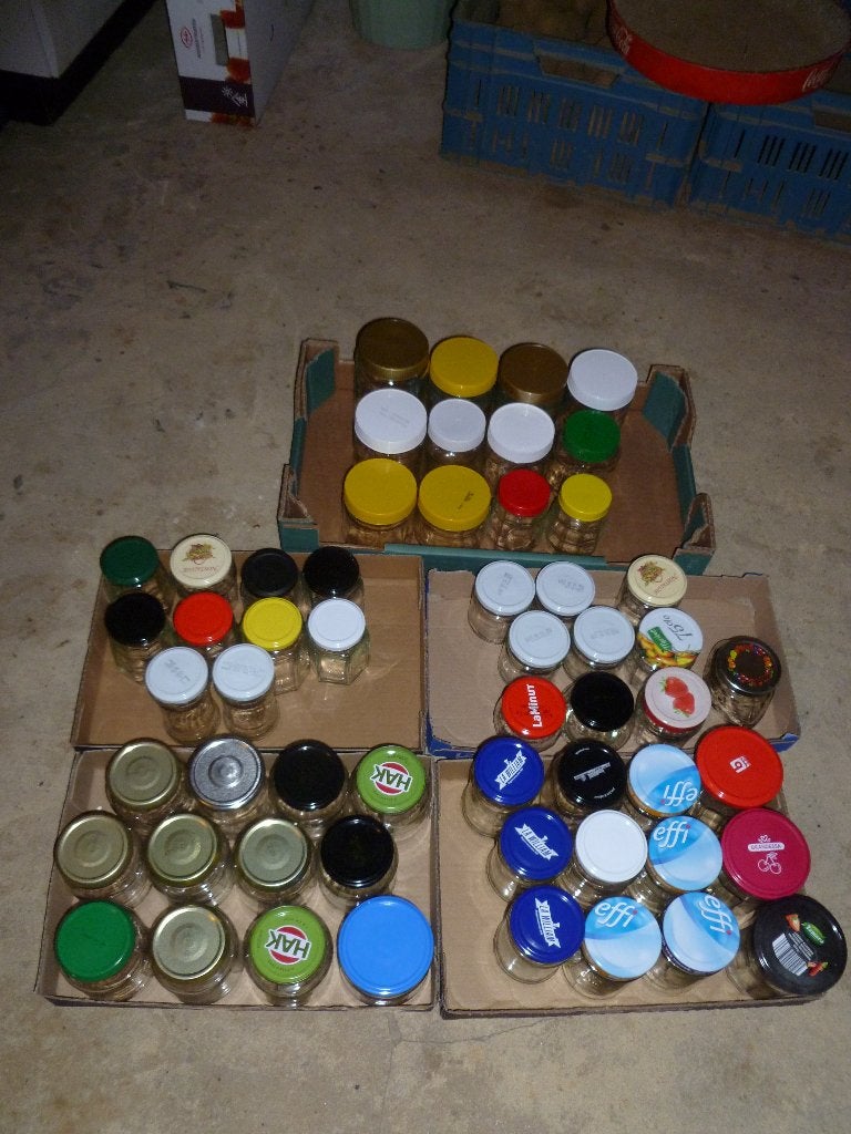 Lots de bocaux pour confiture,miel,gelee, Maison & Meubles, Uni, Comme neuf, Verre, Enlèvement