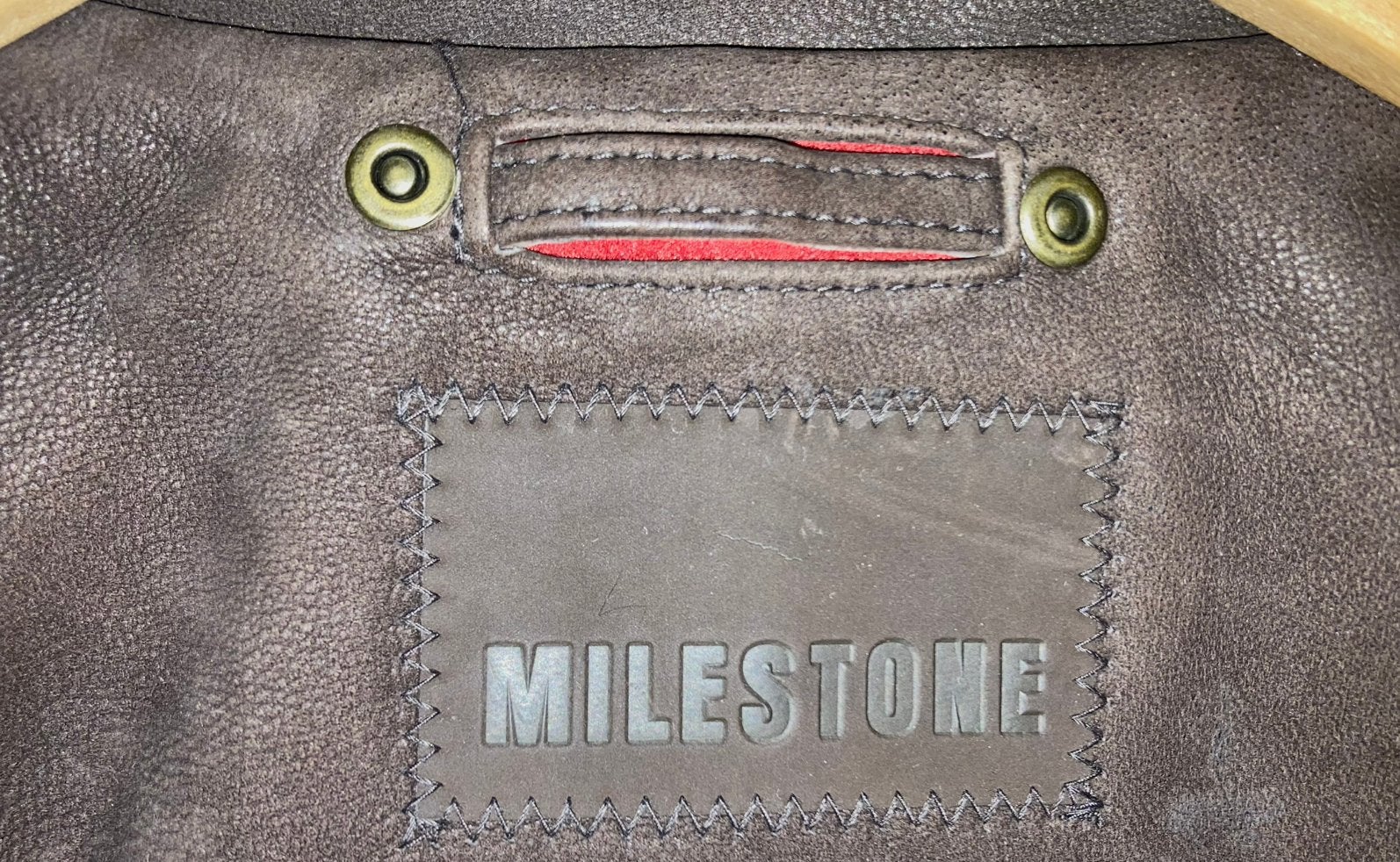 Prachtige bruine leren halflange jas van Milestone, Ophalen, Zo goed als nieuw, Maat 52/54 (L), Bruin