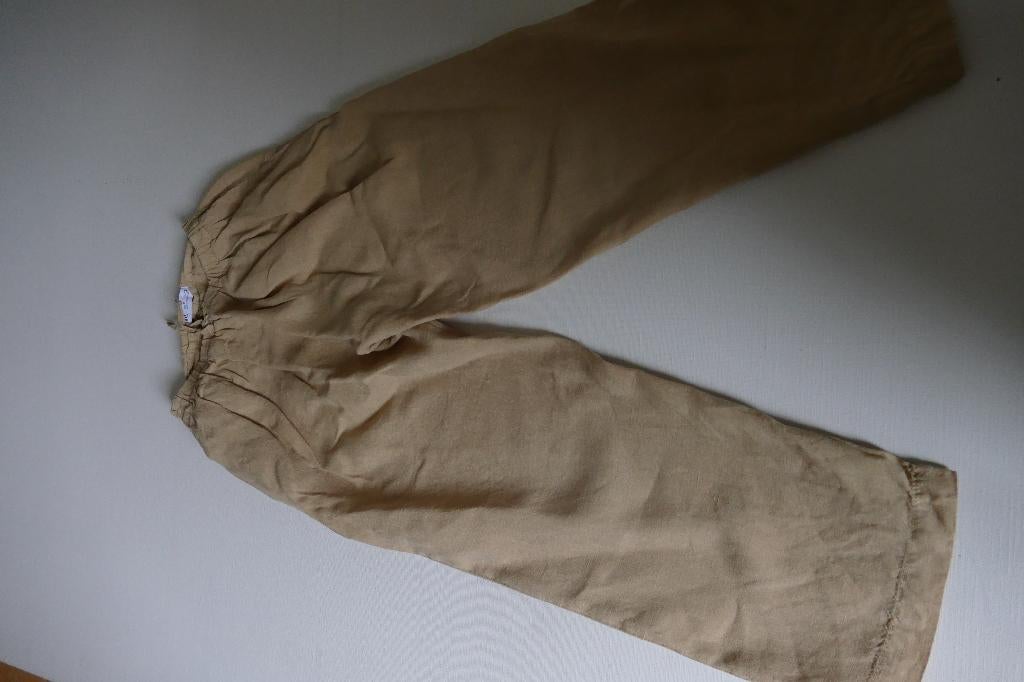 linnen broek: Zara; 8 jaar, Kinderen en Baby's, Kinderkleding | Maat 128, Broek, Meisje, Ophalen of Verzenden, Zo goed als nieuw