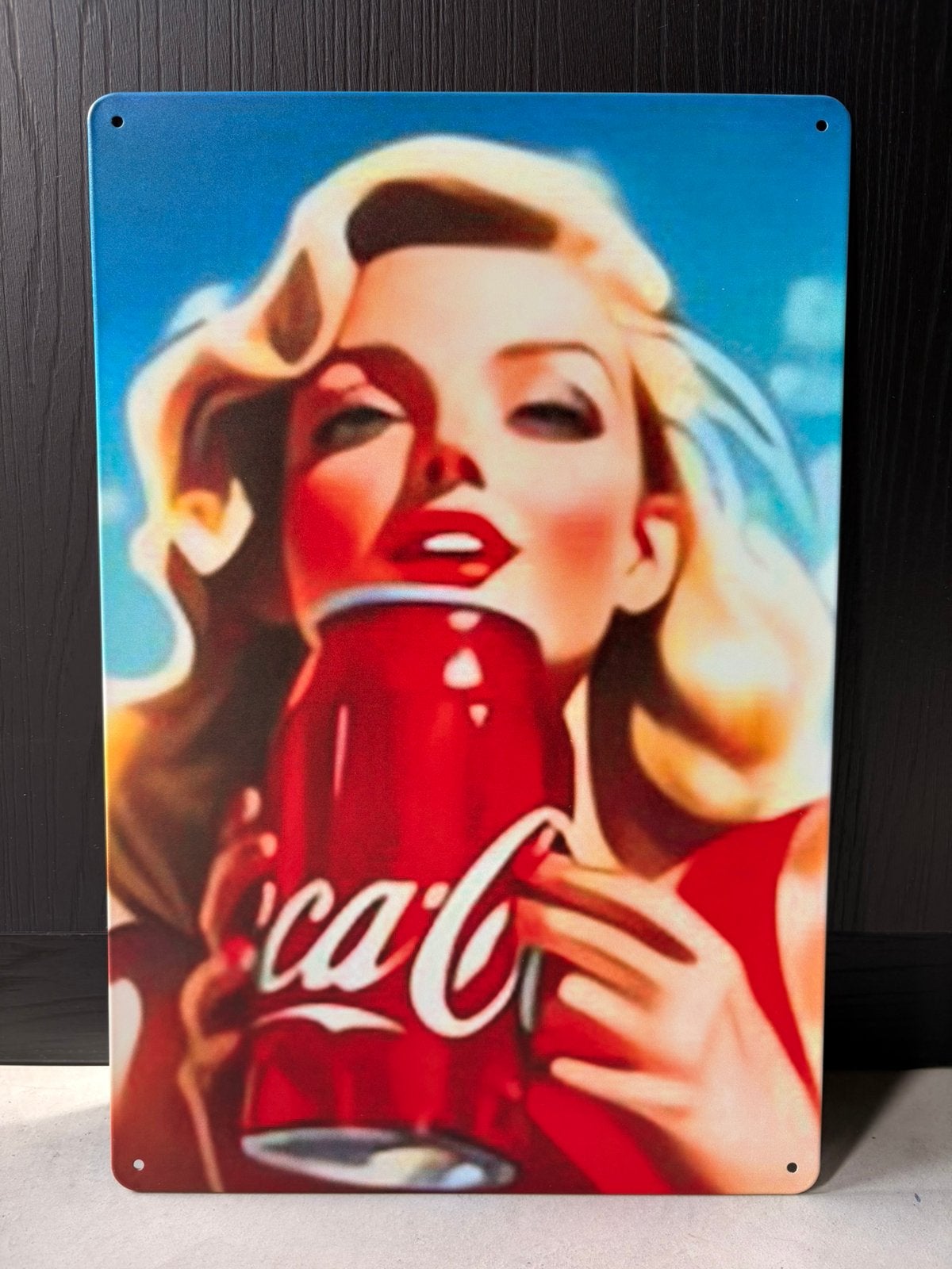 Retro reclamebord Coca-Cola, Verzamelen, Ophalen of Verzenden, Nieuw, Reclamebord
