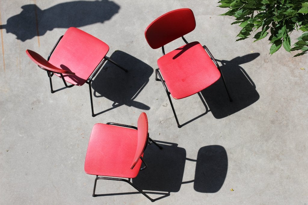 3 chaises vintage Trefac Meurop  – Pierre Guariche - 60's, Enlèvement