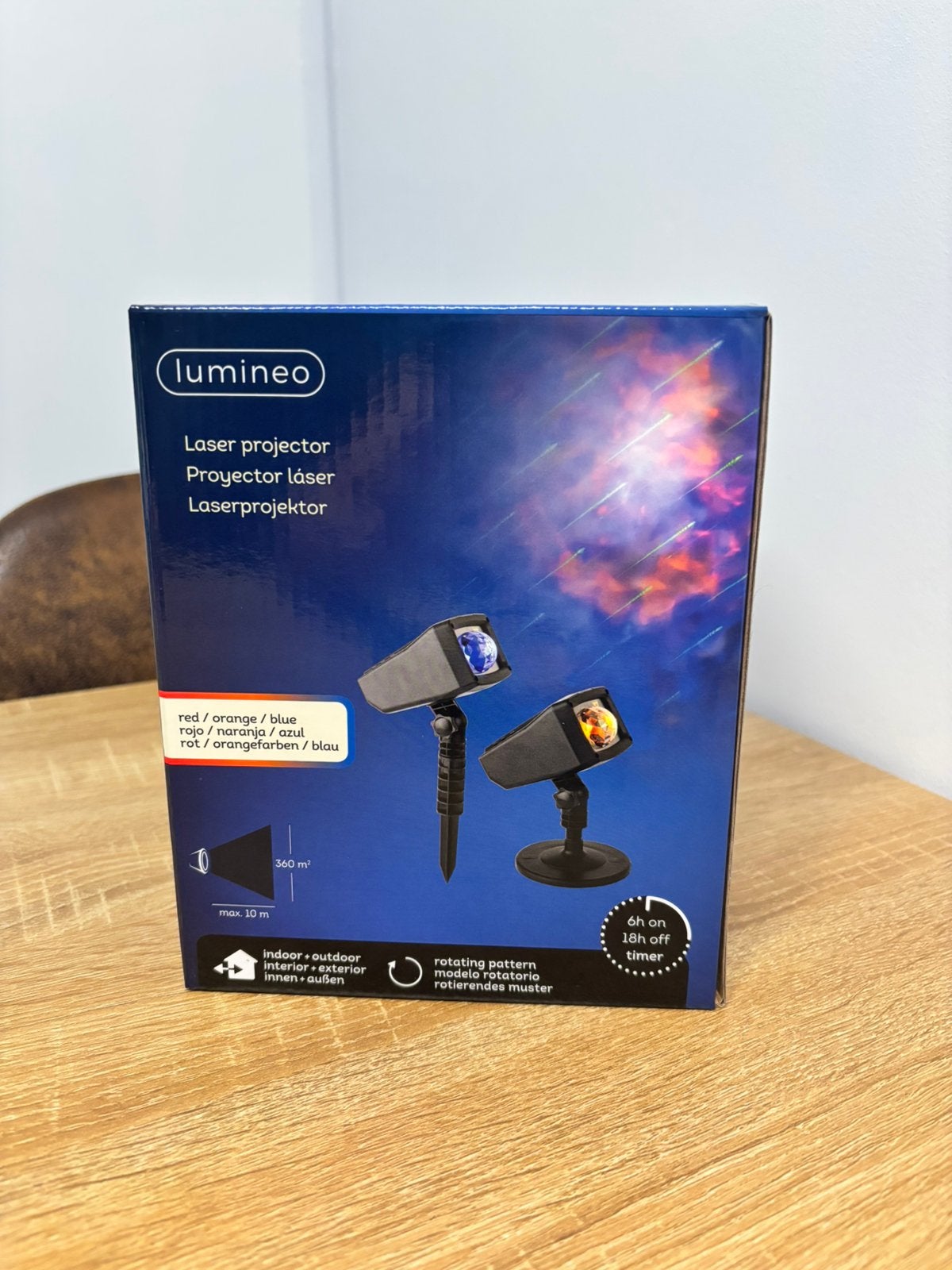 Lumineo LED Laser Projector Indoor & Outdoor, Ophalen of Verzenden, Zo goed als nieuw, Blauw