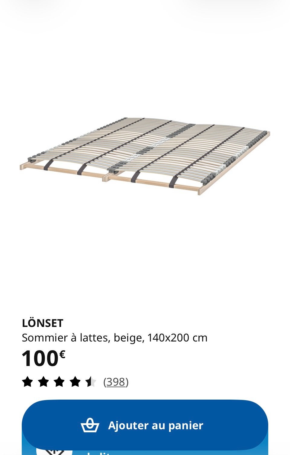 Sommiers IKEA comme neufs, Maison & Meubles, Enlèvement, Comme neuf