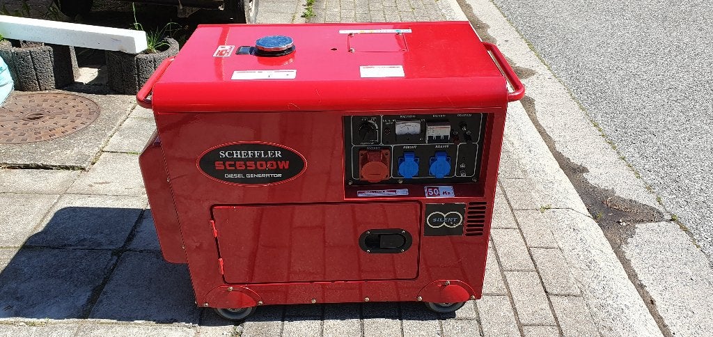 Générateur diesel 6.5 kw, Ophalen, Dieselolie, Geluidgedempt, Zo goed als nieuw