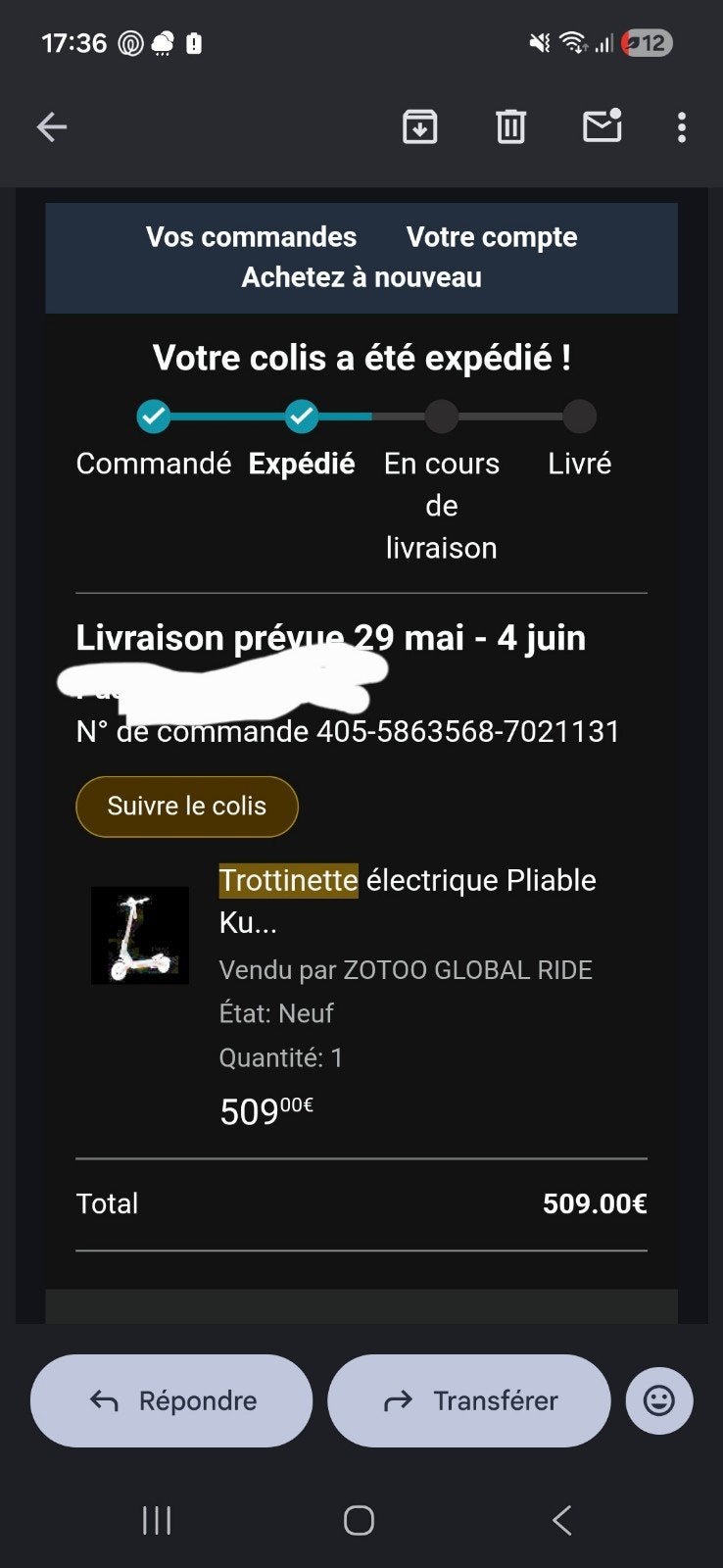 trotinette électrique, Tickets & Billets