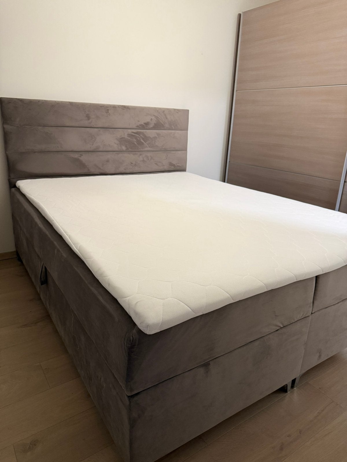 Luxe boxspring met opbergruimte – 200 x 160 cm, Ophalen, Tweepersoons, Zo goed als nieuw, 200 cm