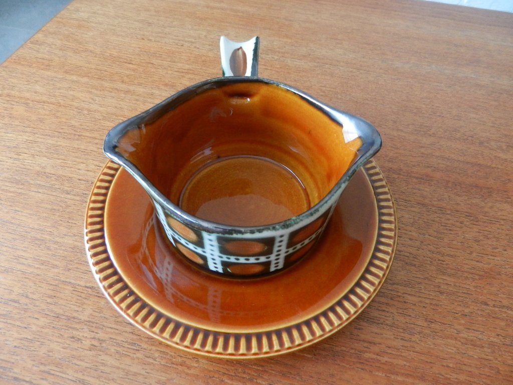Boch Bernadette - pannetje met schotel -ongebruikt, Antiek en Kunst, Antiek | Servies los, Ophalen of Verzenden
