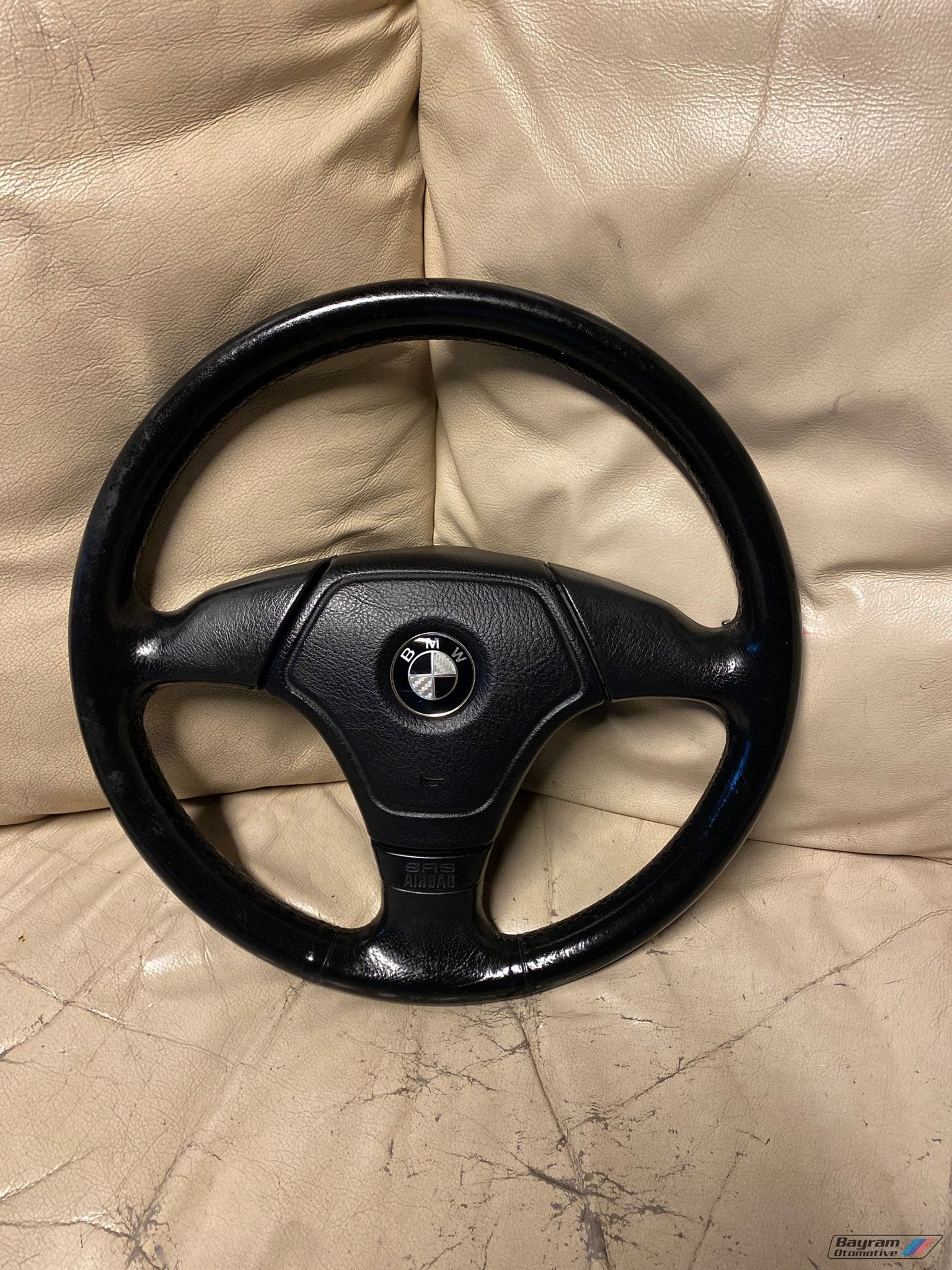 Bmw E36 Z3 sportstuur zwart lederen stuur 3-serie coupe m3, Gebruikt, -, -, Ophalen of Verzenden
