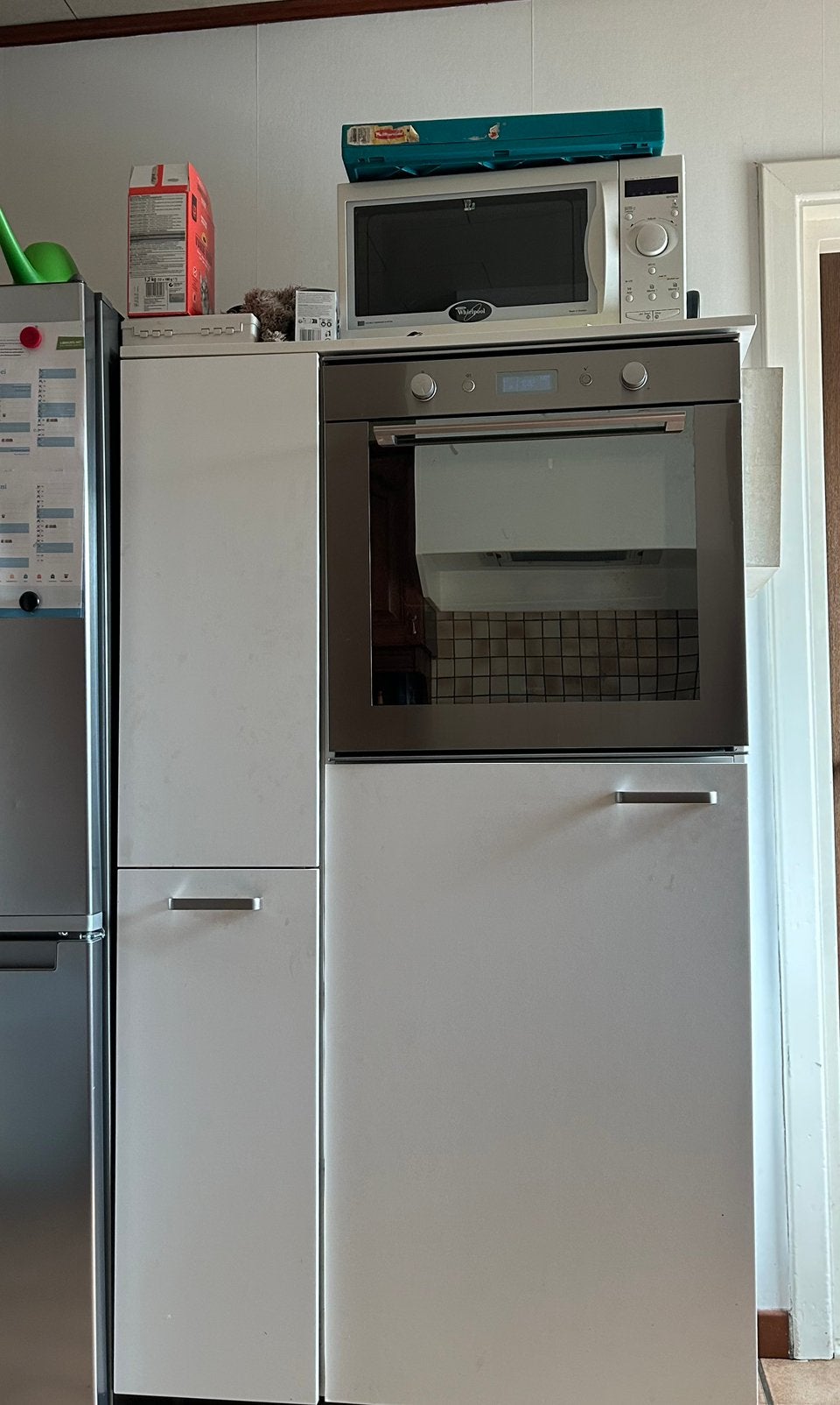 Keukenkast met inbouwoven, Huis en Inrichting, Ophalen, Gebruikt, Wit, Overige typen