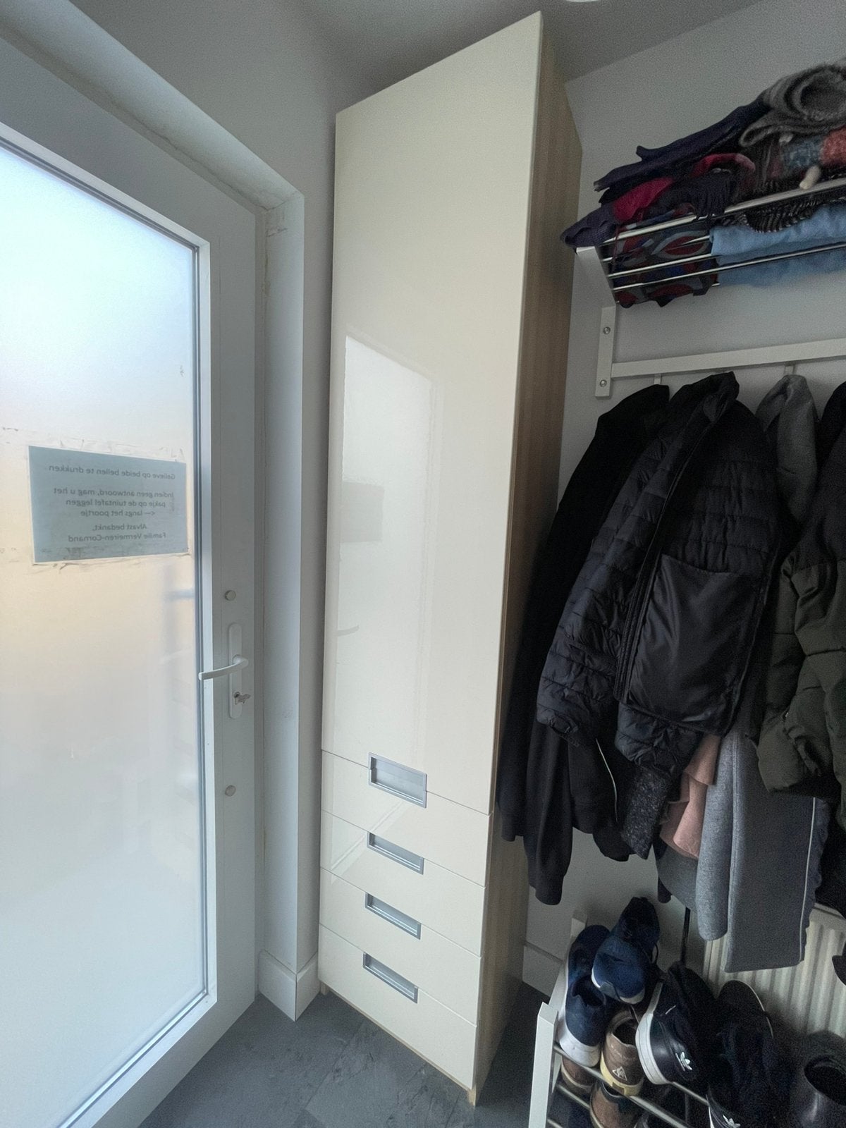 Kleerkast IKEA, Wit-créme, 200 cm of meer, 50 tot 100 cm, Zo goed als nieuw