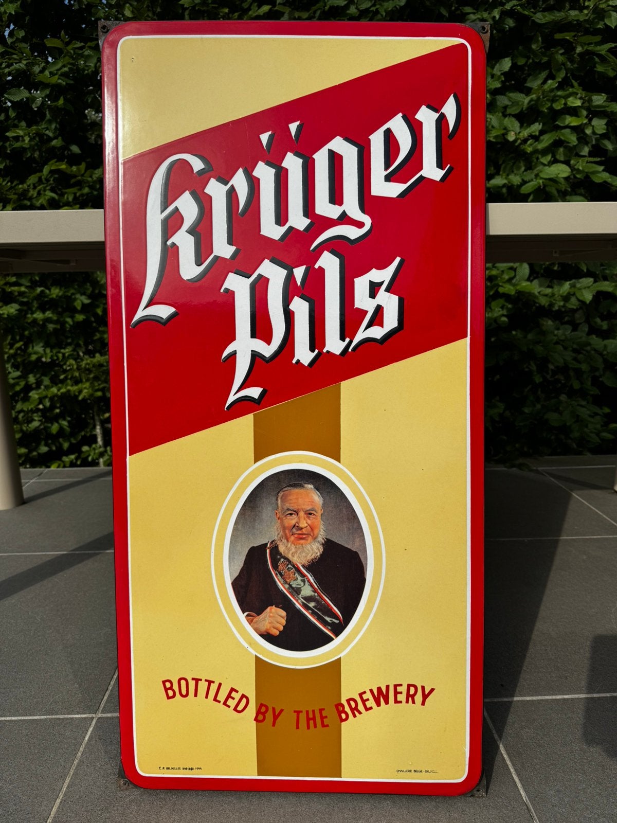 Emaille bord in zeer mooie staat, Ophalen, Zo goed als nieuw, Reclamebord