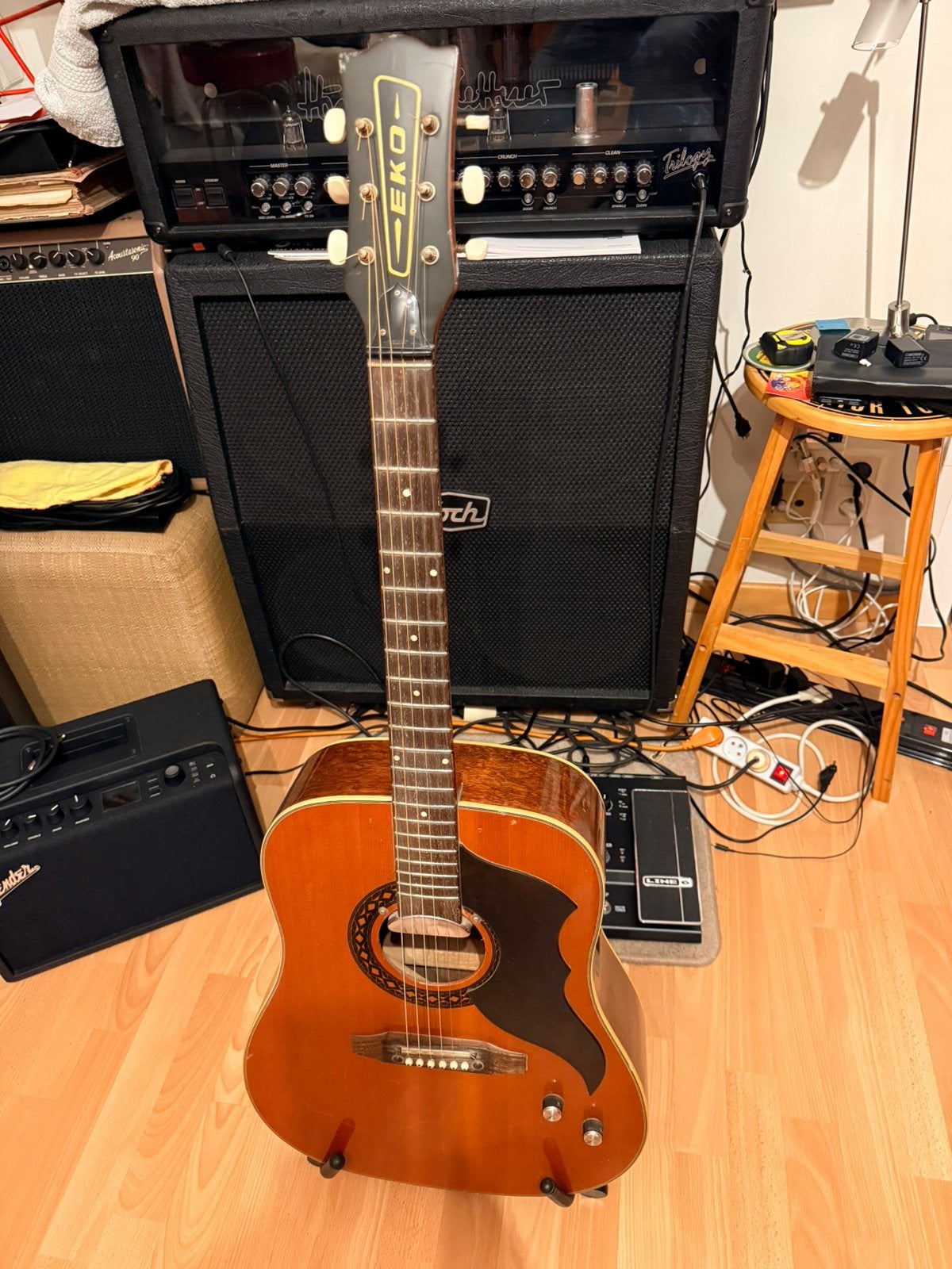 Eko Ranger VI. Semi acoustic. Vintage. Made in Italy., Enlèvement, Utilisé