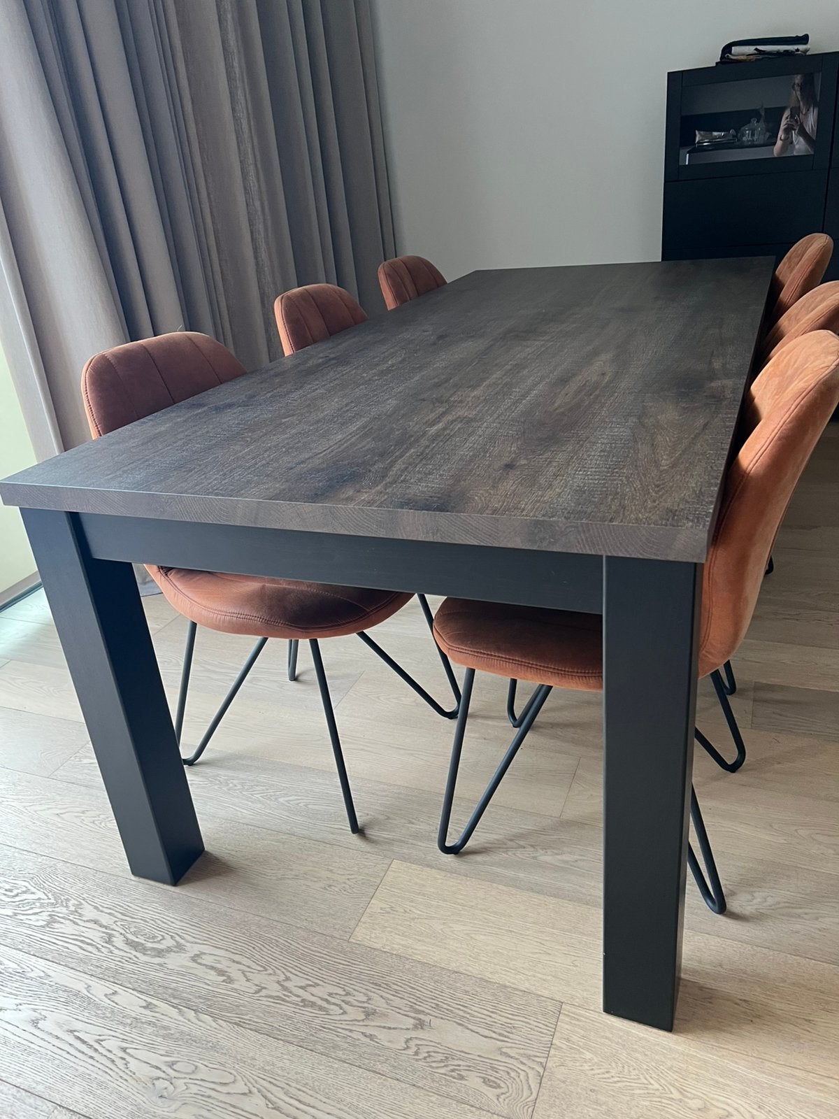 Livingtafel met stoelen + bijhorend tv meubel, Huis en Inrichting, Tafels | Eettafels, Ophalen, Zo goed als nieuw
