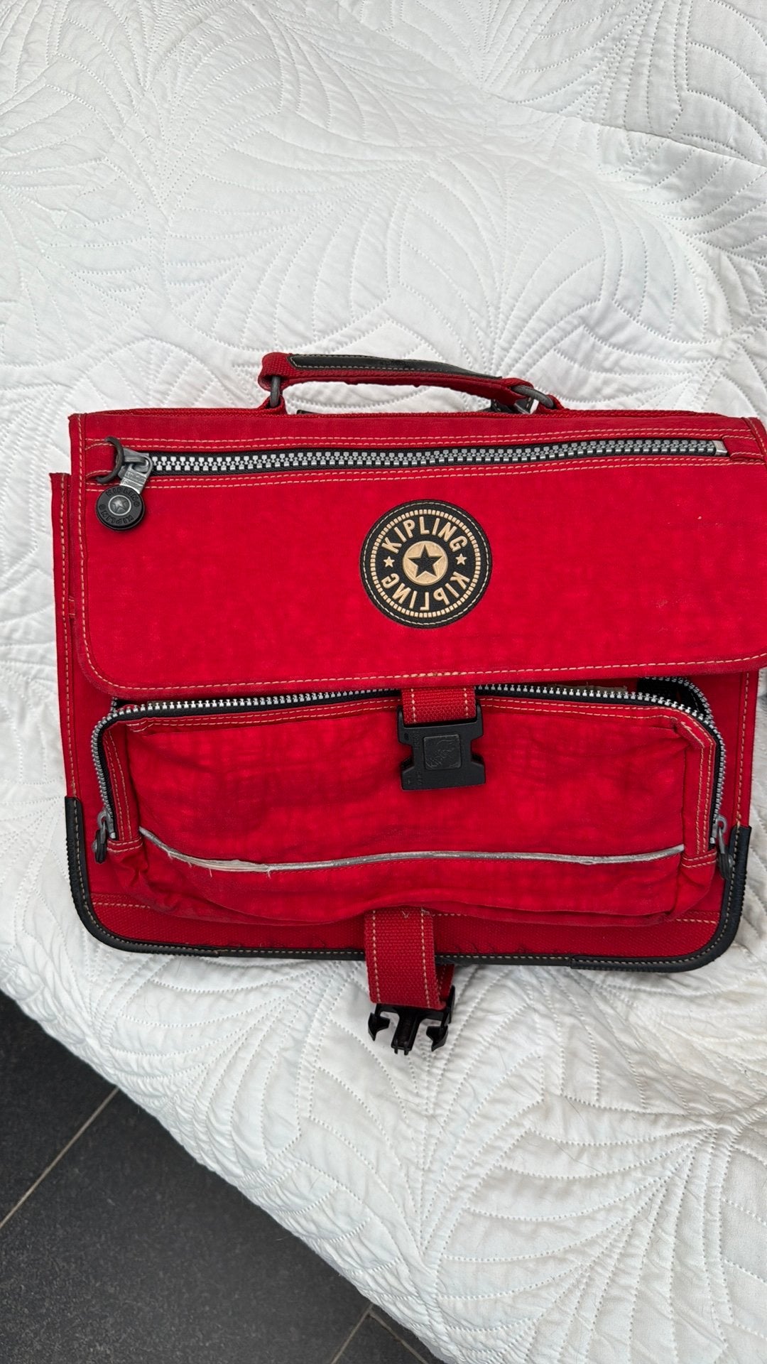 Kipling boekentas, Ophalen, Schoudertas, 30 tot 40 cm, Rood