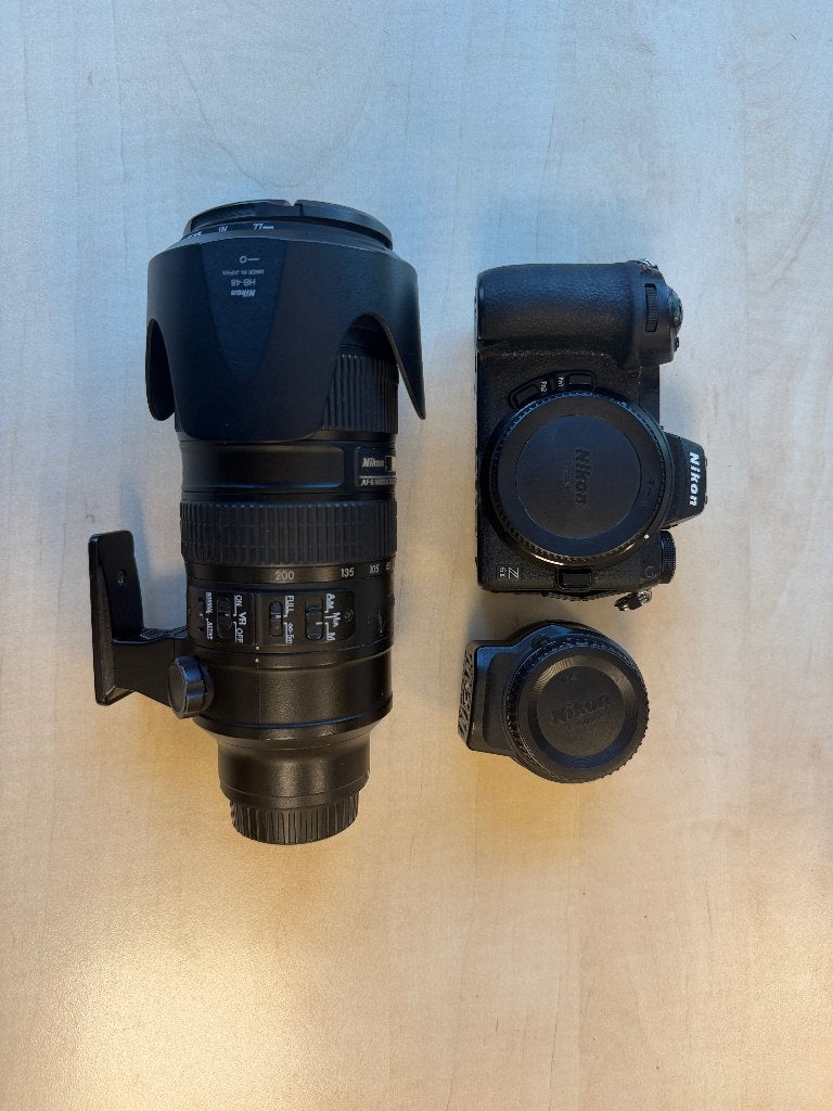 Nikon Z6II + Nikon AF-S NIKKOR 70-200mm f/2.8G, Audio, Tv en Foto, Fotocamera's Digitaal, Ophalen, Gebruikt, Bluetooth, Lensdop