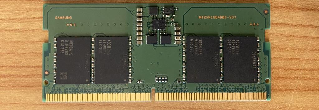 Samsung 8 GB DDR5 4800 MHz SO-DIMM-laptop RAM, Computers en Software, RAM geheugen, Gebruikt, 8 GB, Ophalen of Verzenden, DDR5