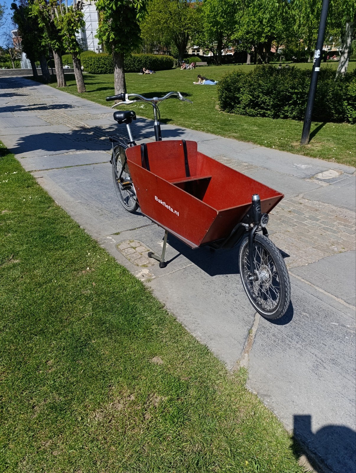 Bakfiets nl, Gebruikt, Huif, 2 kinderen, Trommelrem