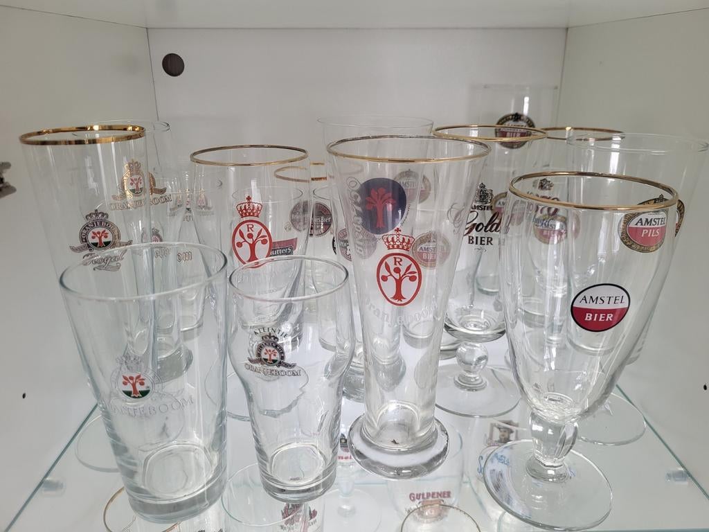 Unieke verzameling bierglazen (jaren '50 - heden), Verzamelen, Ophalen of Verzenden
